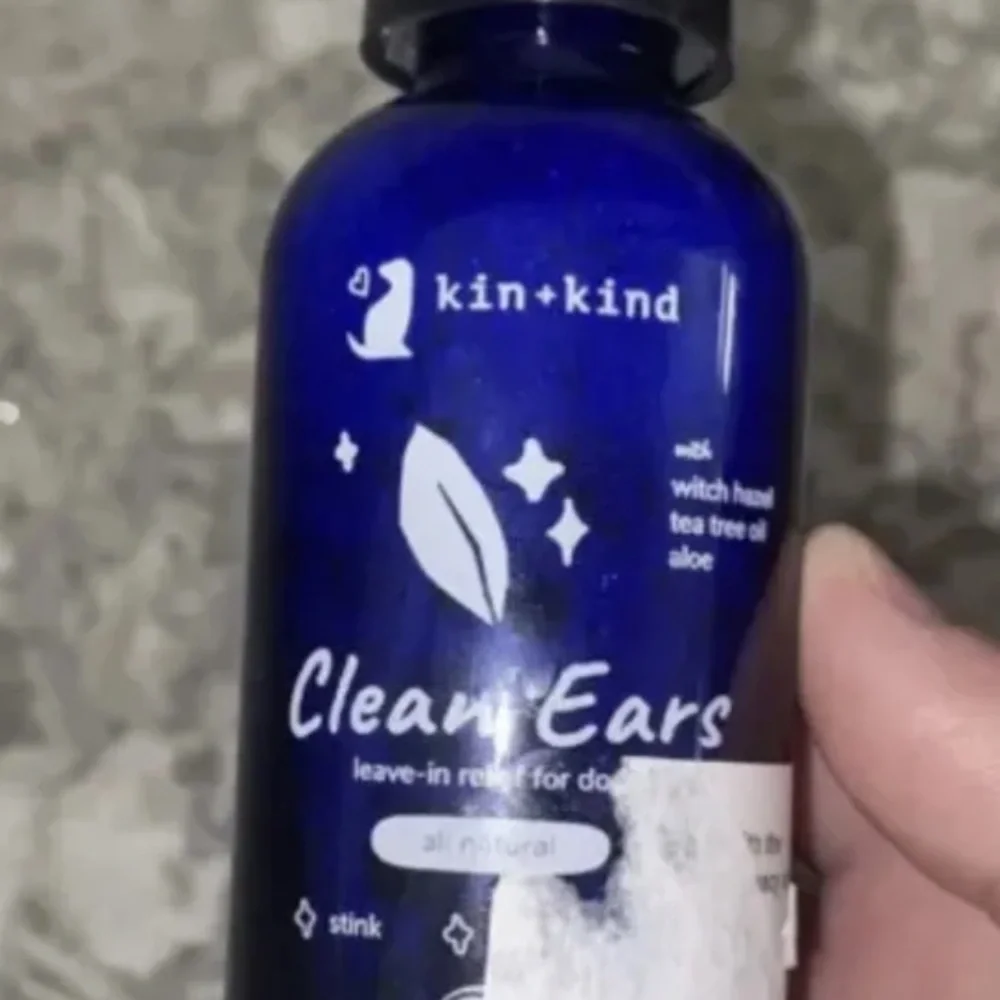 kin+kind Organic Ear Cleaner for Dogs - Made in The USA- Easy to Use & Mess-Free